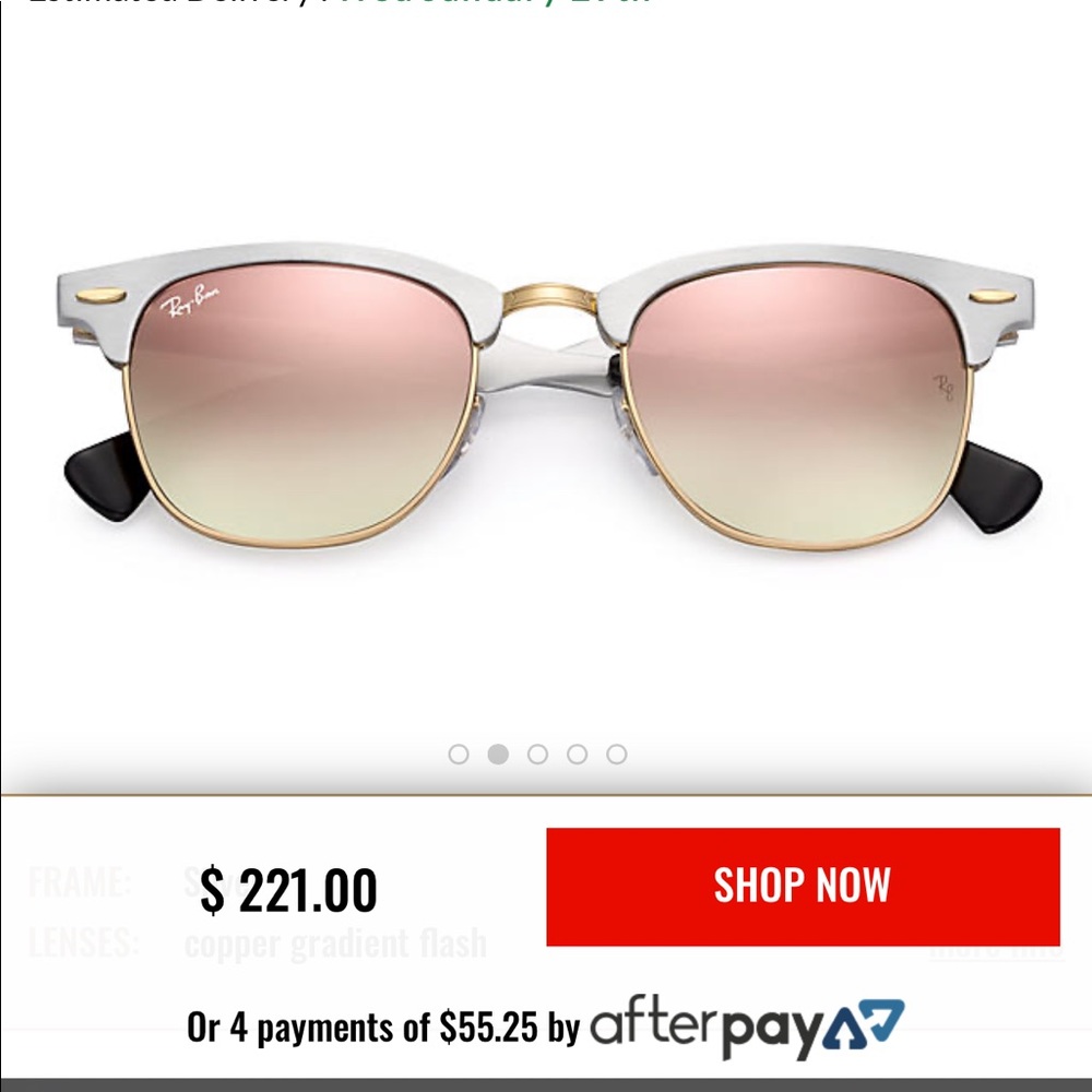 Brand new Clubmaster Aluminum Flash Ray Bans